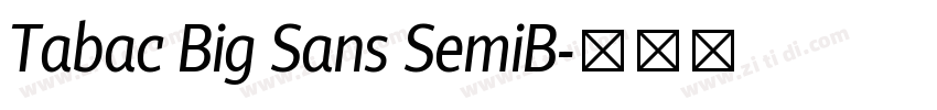 Tabac Big Sans SemiB字体转换 Tabac Big Sans SemiB字体转换